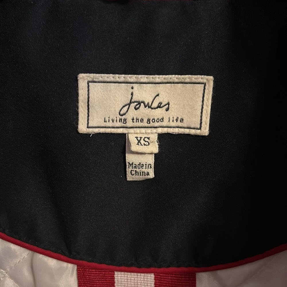 Joules Polo Sport Quilted Equestrian Mens Jacket. Blue (Navy), Red & White Sz XS - Picture 8 of 12